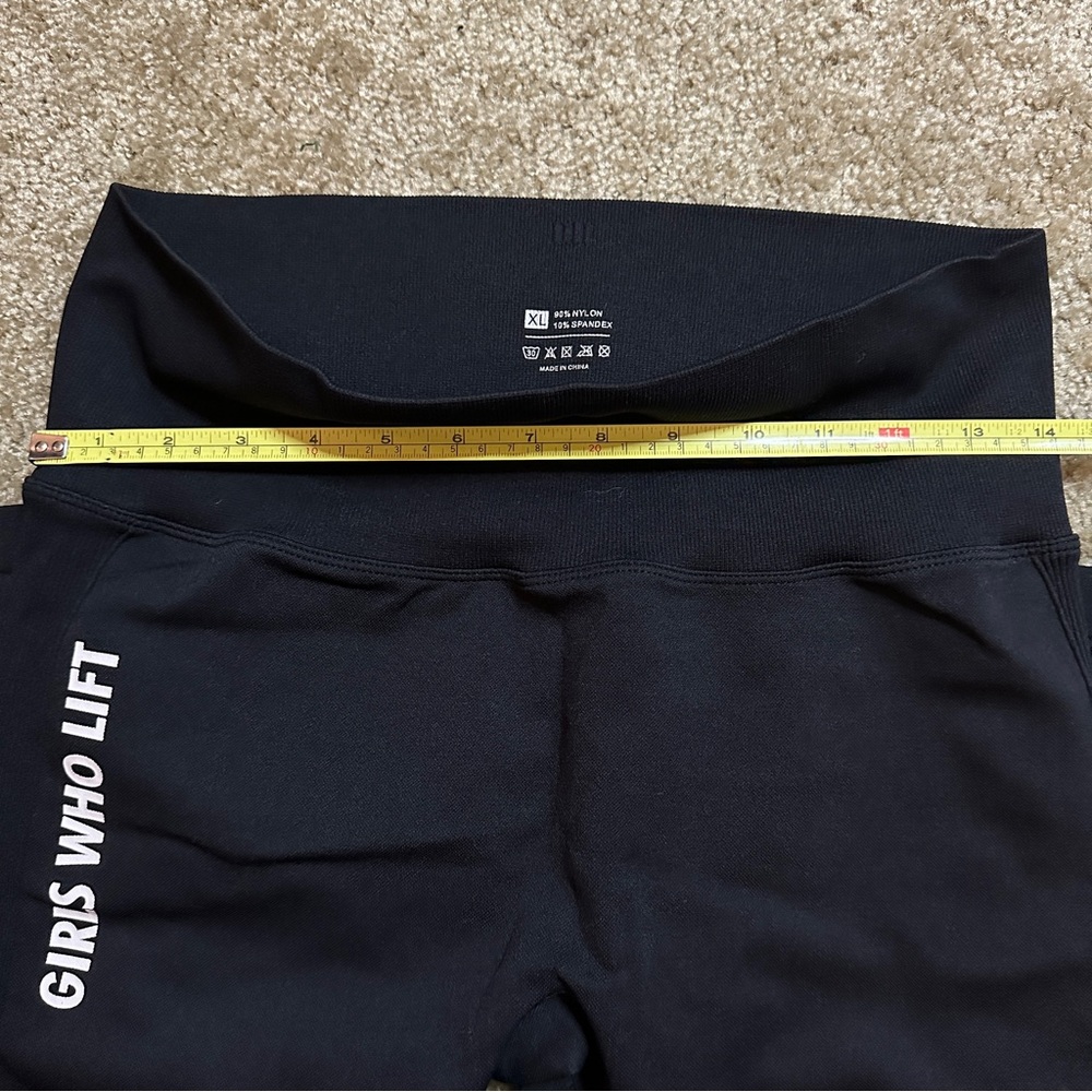 High-Waist Black Workout Leggings - Picture 6 of 8